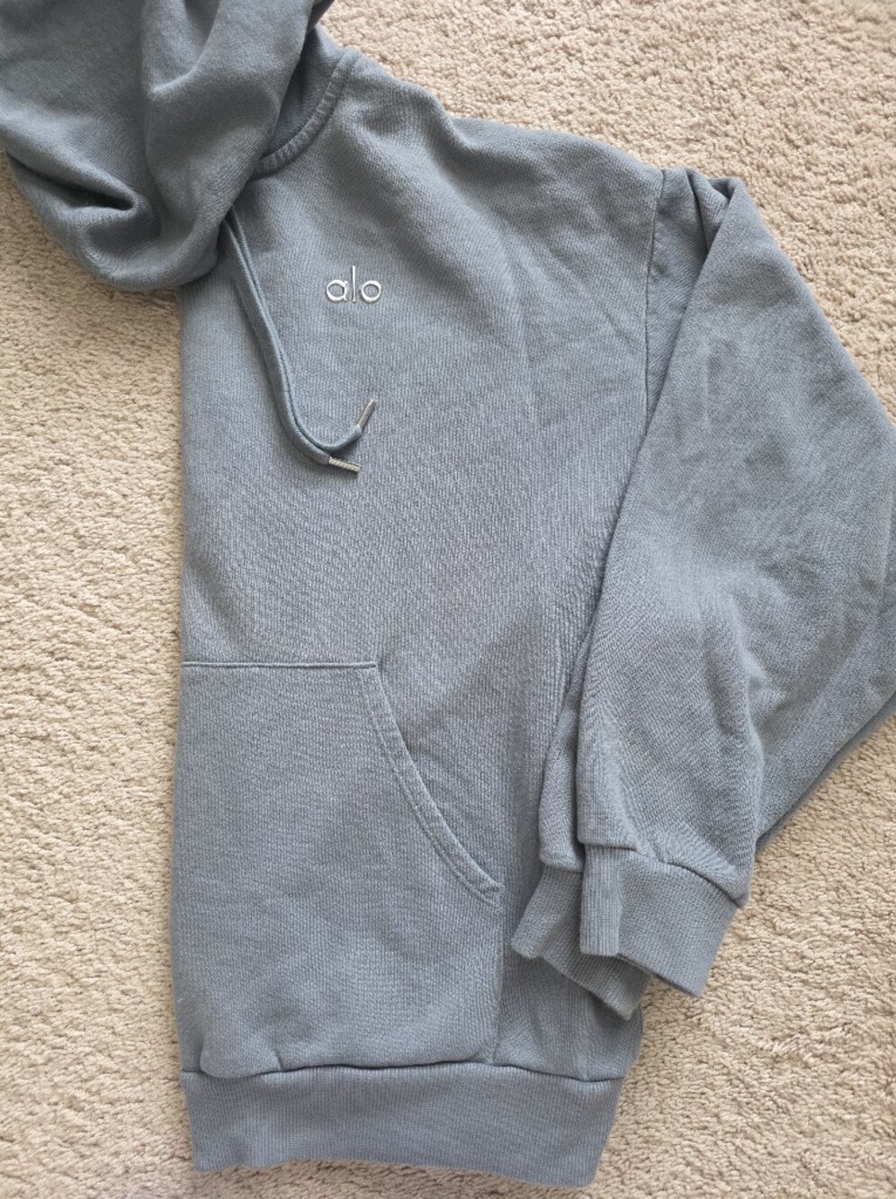 Alo Yoga Accolade Hoodie in Steel Grey Size Small